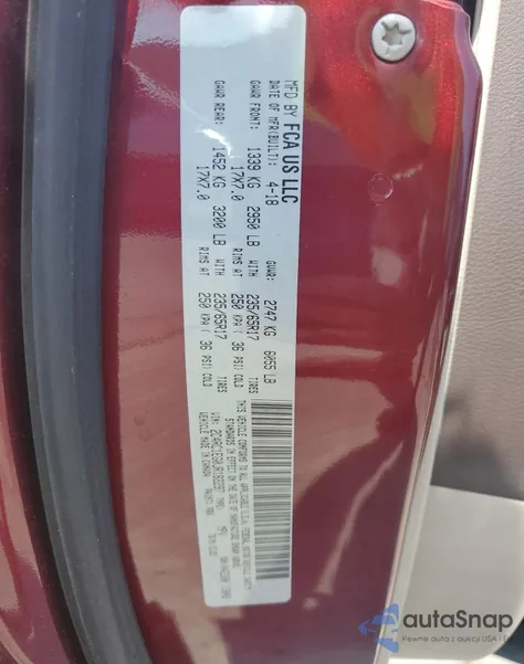 2018 Chrysler Pacifica Touring L Plus из США, поврежденный, VIN 2C4RC1EG0JR182297